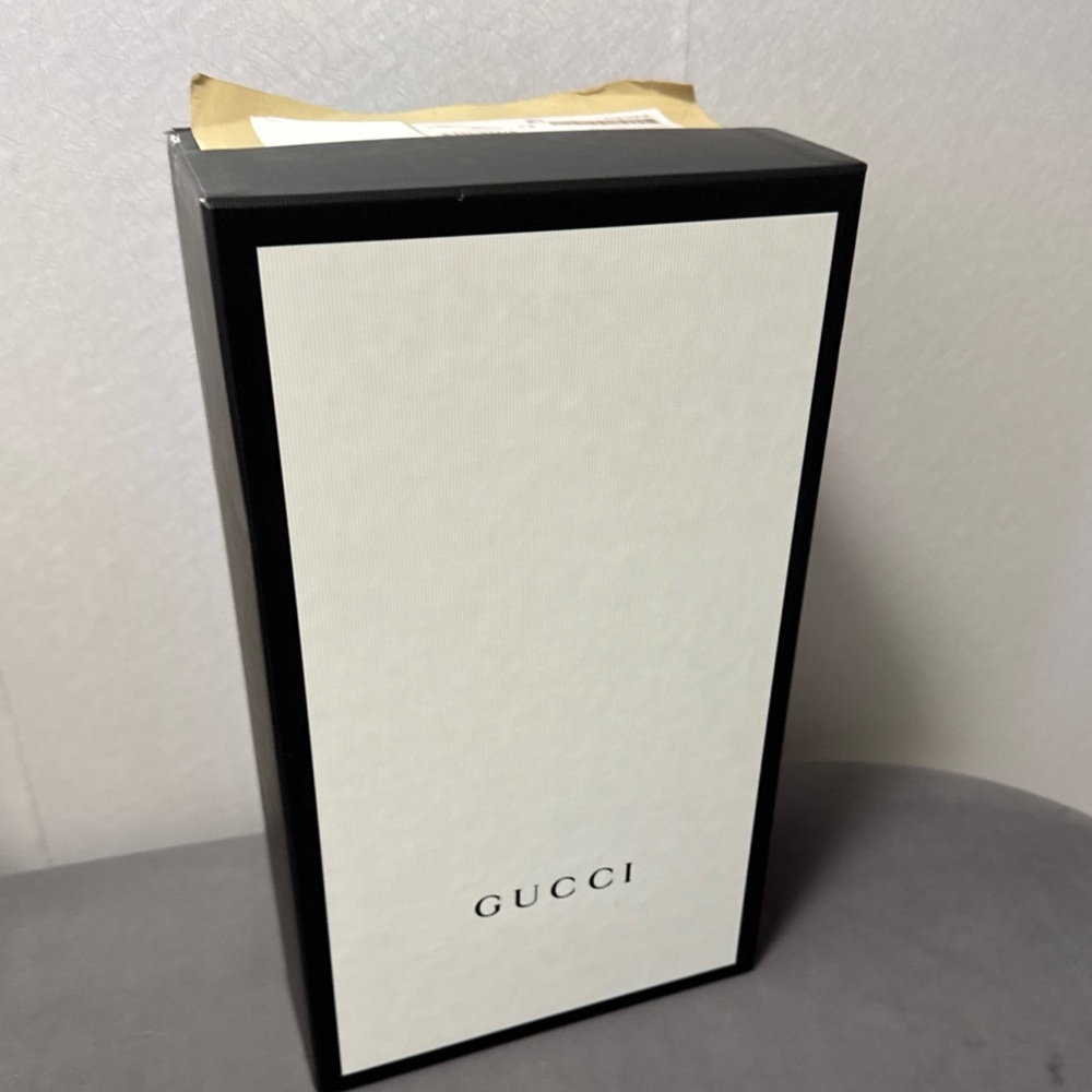 New Gucci empty  Shoe Gift box W Card, 2 Dust Bags. . 14 X8”x5”